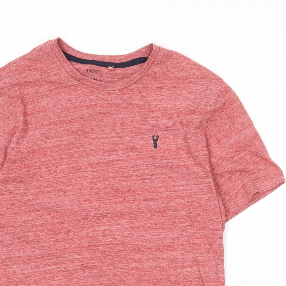 NEXT Mens Red Cotton T-Shirt Size M Round Neck