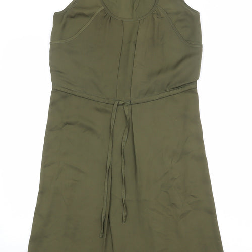 VERO MODA Womens Green Polyester Tank Dress Size S Scoop Neck Pullover