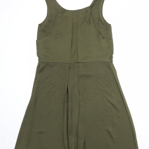 VERO MODA Womens Green Polyester Tank Dress Size S Scoop Neck Pullover
