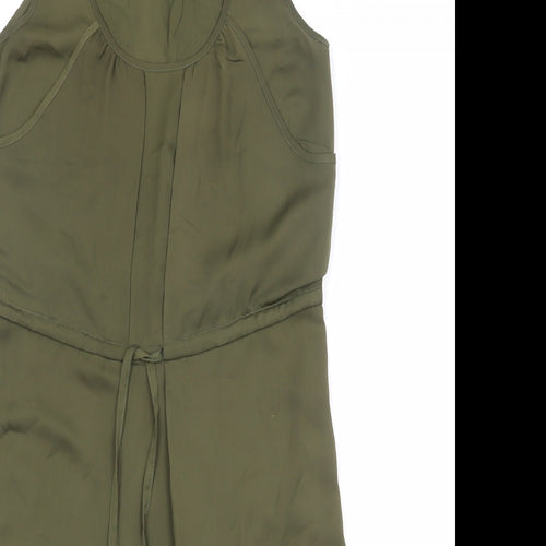 VERO MODA Womens Green Polyester Tank Dress Size S Scoop Neck Pullover