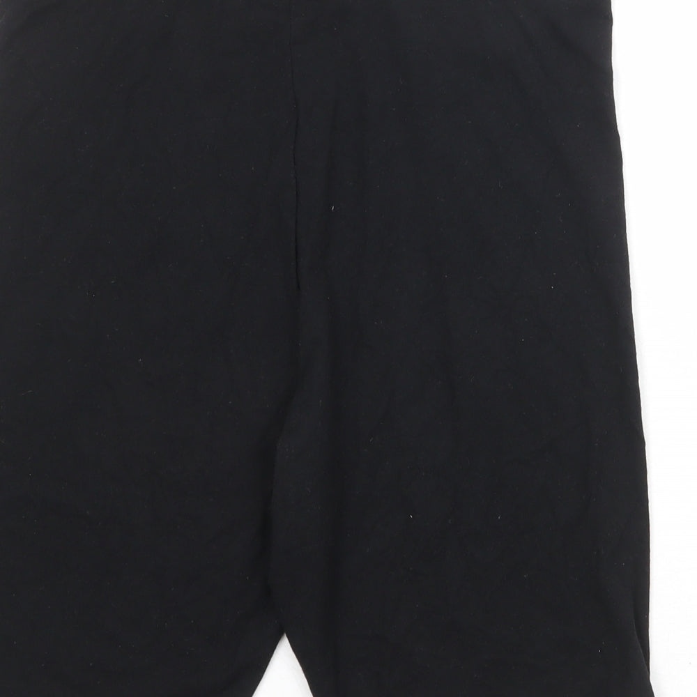 ASOS Womens Black Cotton Basic Shorts Size 14 Regular Pull On
