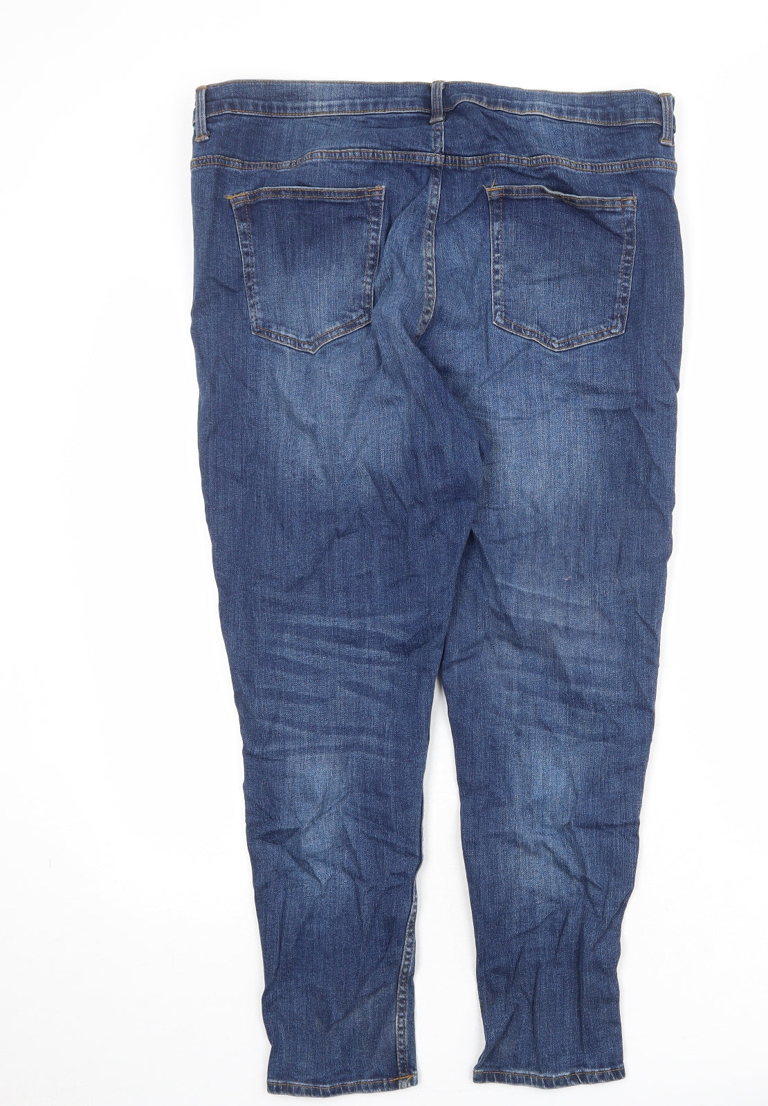 Red Herring Womens Blue Cotton Skinny Jeans Size 18 Regular Zip