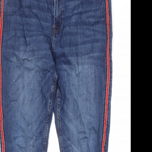 Red Herring Womens Blue Cotton Skinny Jeans Size 18 Regular Zip