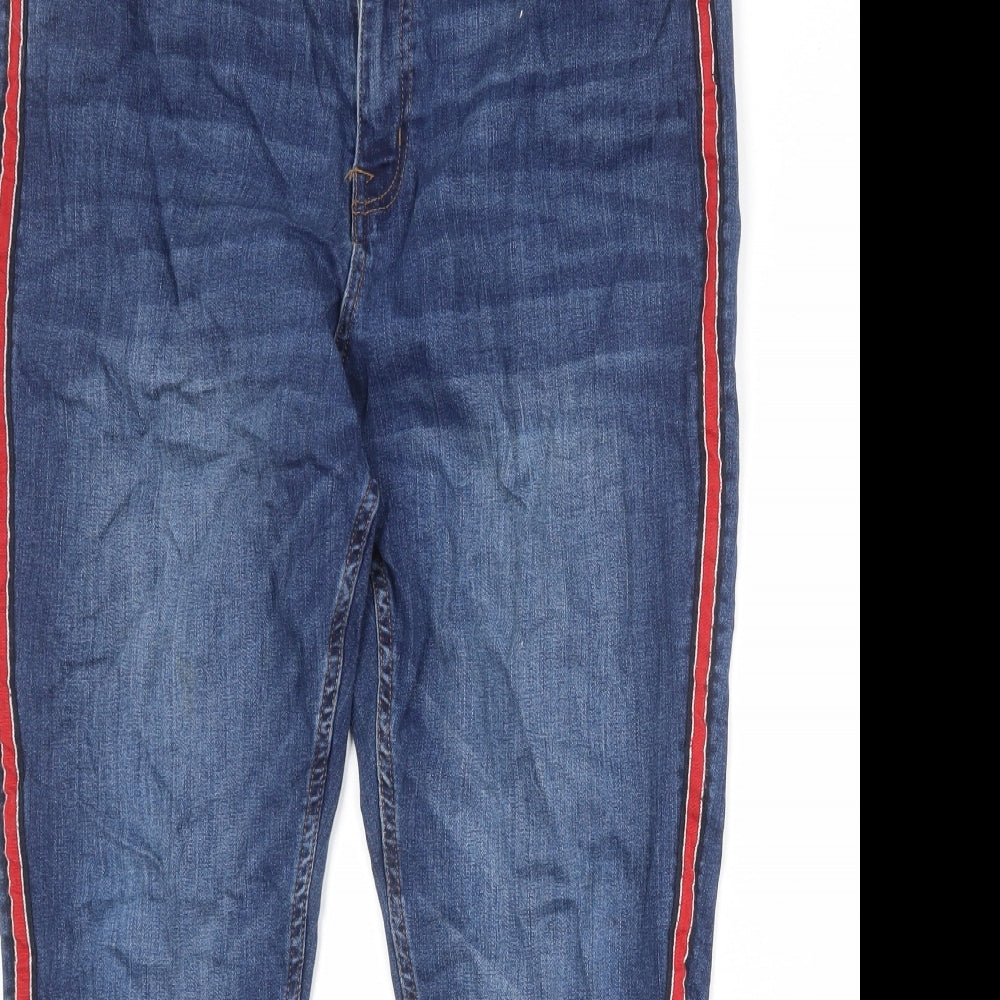 Red Herring Womens Blue Cotton Skinny Jeans Size 18 Regular Zip