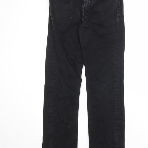 7 For All Mankind Mens Black Cotton Straight Jeans Size 30 in Regular Zip