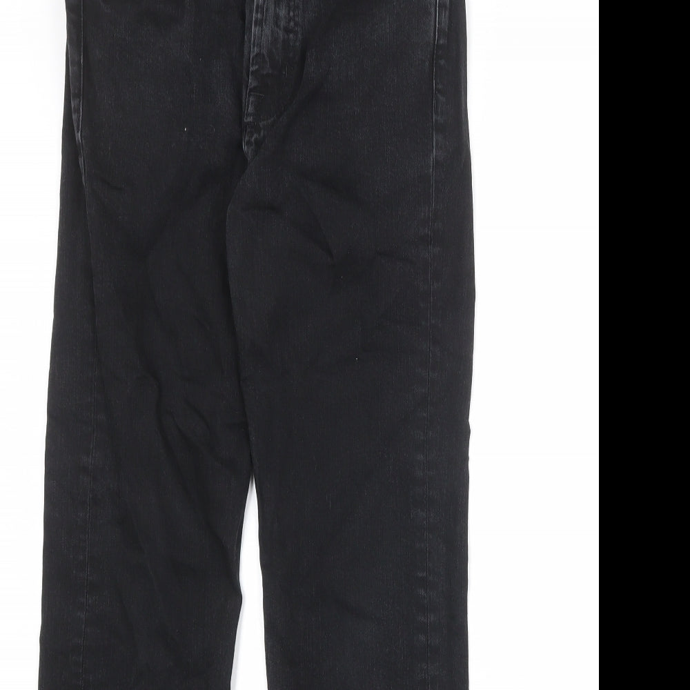7 For All Mankind Mens Black Cotton Straight Jeans Size 30 in Regular Zip