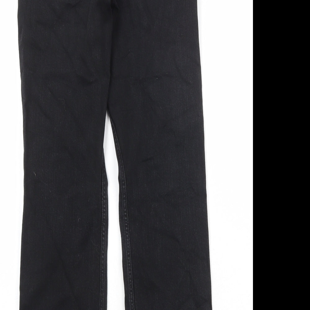 7 For All Mankind Mens Black Cotton Straight Jeans Size 30 in Regular Zip