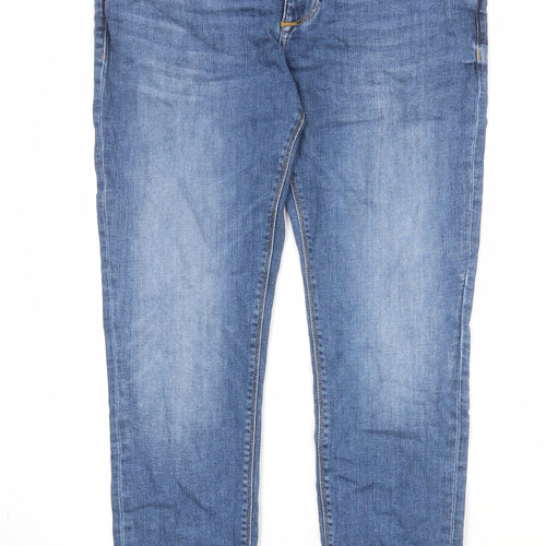 River Island Mens Blue Cotton Skinny Jeans Size 34 in Regular Zip
