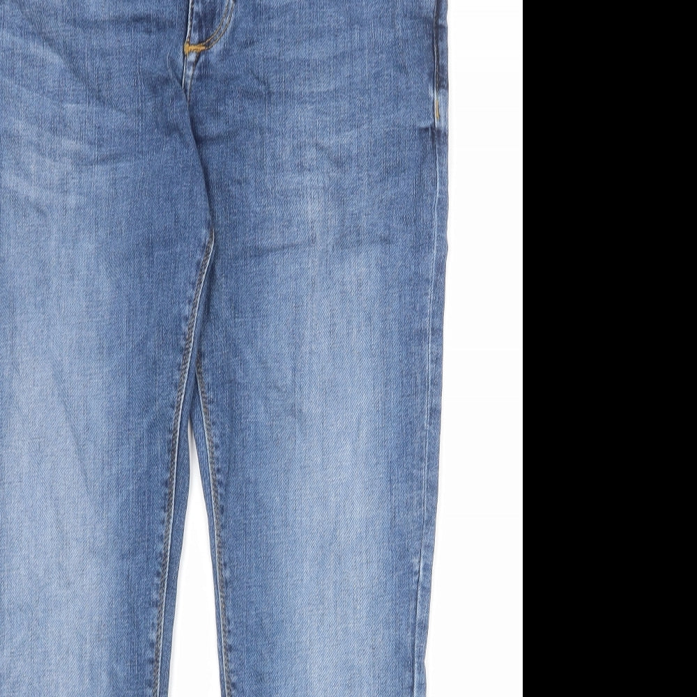 River Island Mens Blue Cotton Skinny Jeans Size 34 in Regular Zip