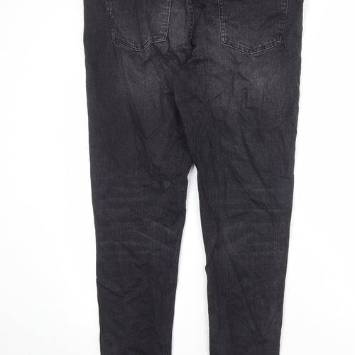Red Herring Womens Black Cotton Skinny Jeans Size 16 Regular Zip
