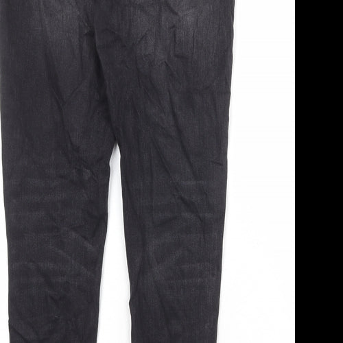 Red Herring Womens Black Cotton Skinny Jeans Size 16 Regular Zip
