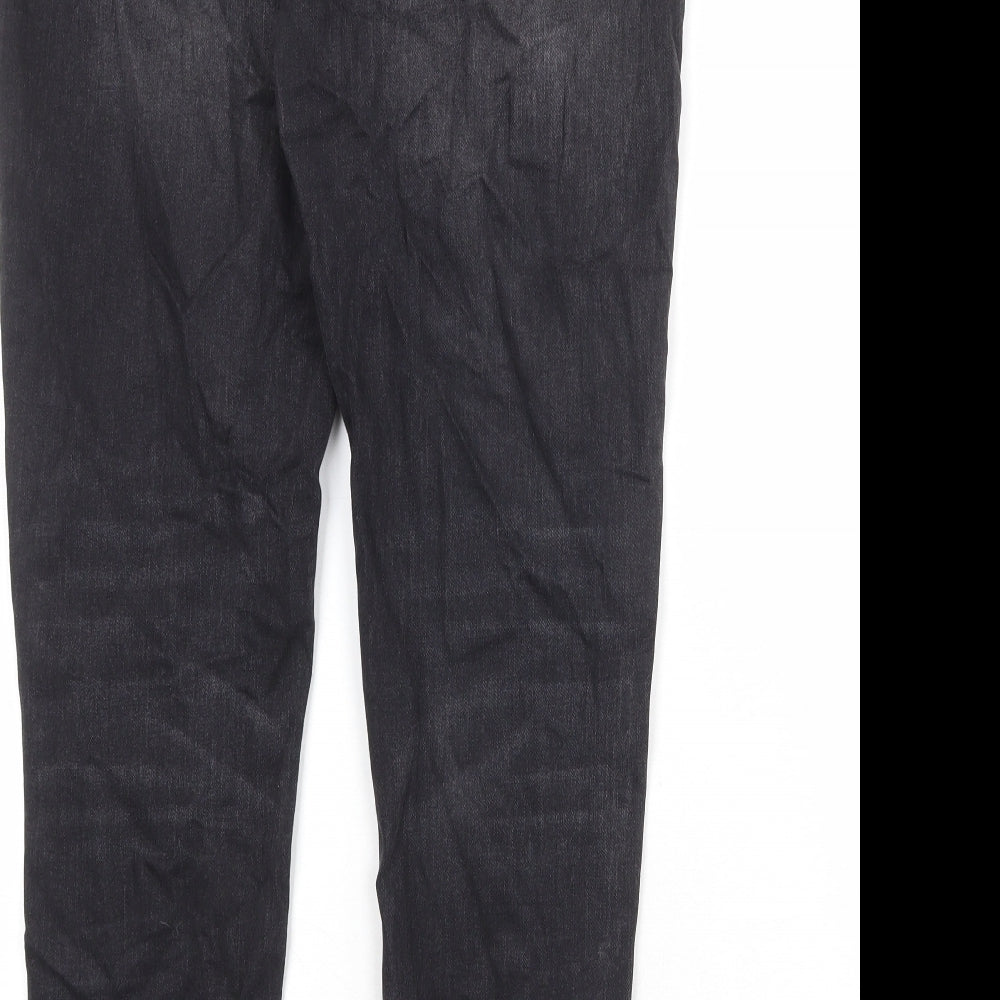 Red Herring Womens Black Cotton Skinny Jeans Size 16 Regular Zip