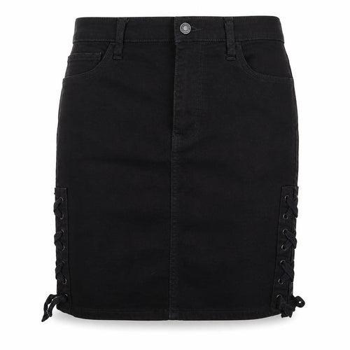 Gap Womens Black Cotton A-Line Skirt Size 29 in Zip