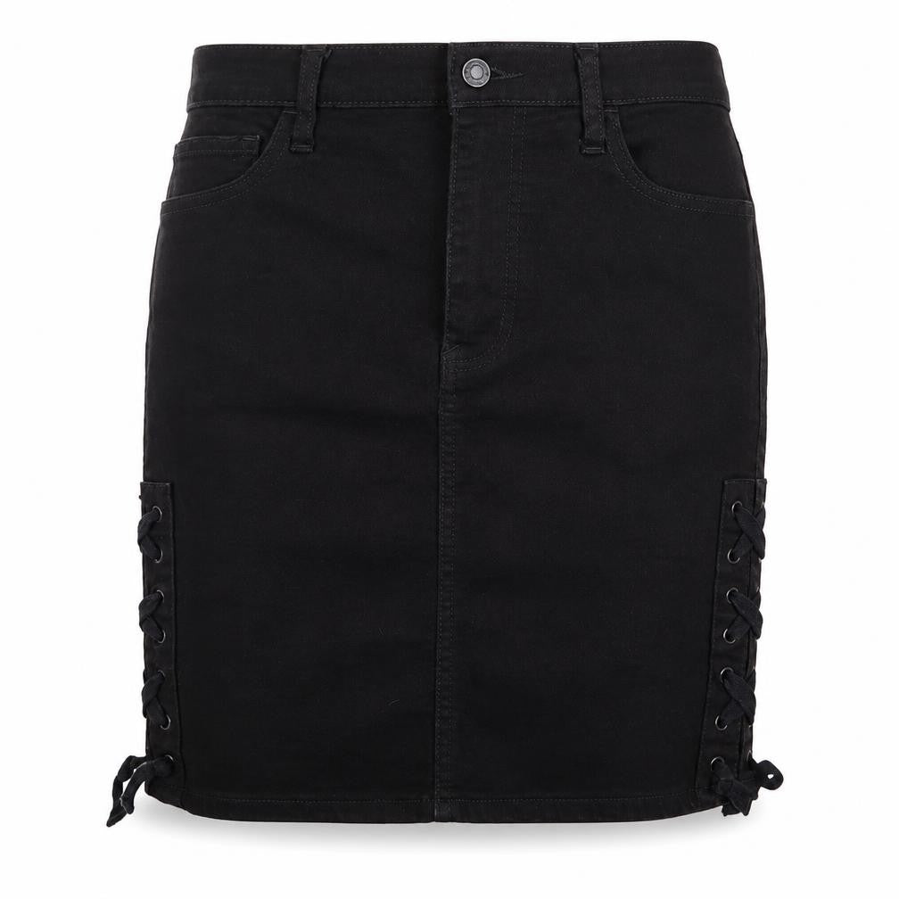 Gap Womens Black Cotton A-Line Skirt Size 29 in Zip