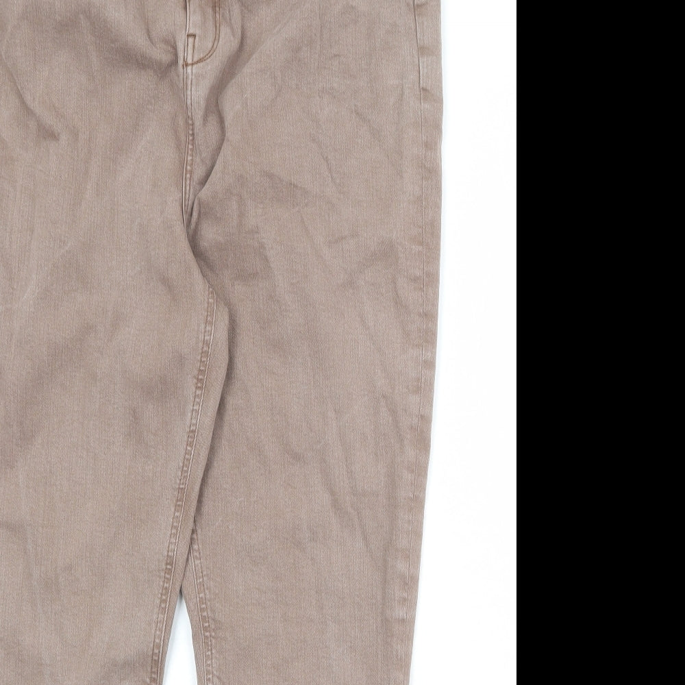 River Island Womens Brown Cotton Skinny Jeans Size 20 Regular Zip