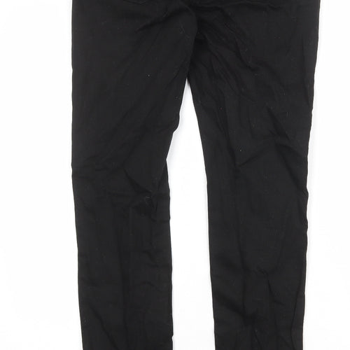 NEXT Womens Black Cotton Skinny Jeans Size 12 Regular Zip