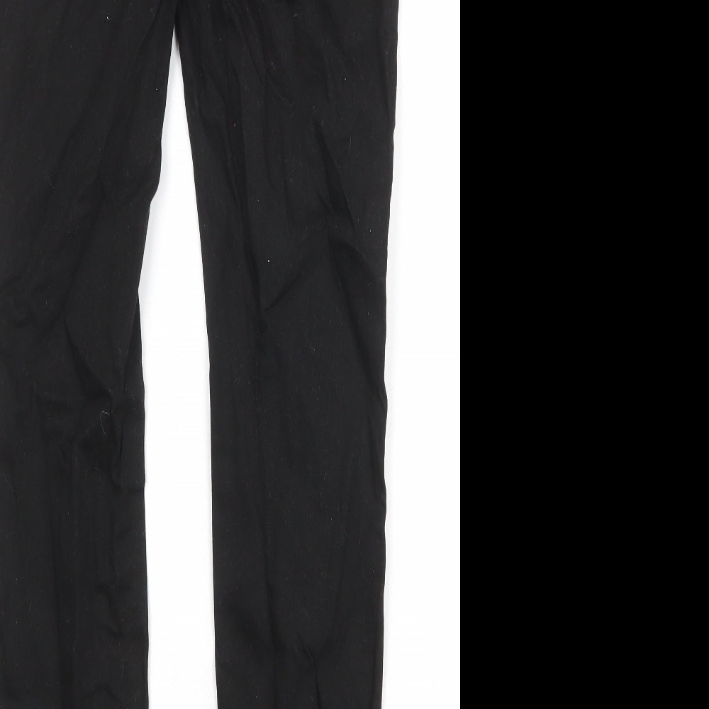 NEXT Womens Black Cotton Skinny Jeans Size 12 Regular Zip