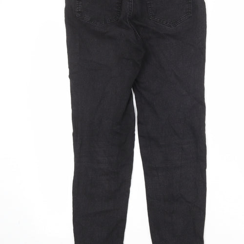 Boohoo Womens Black Cotton Skinny Jeans Size 8 Regular Zip