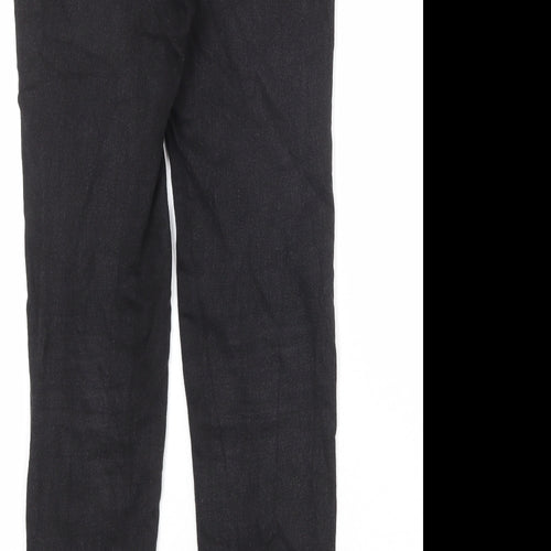 Boohoo Womens Black Cotton Skinny Jeans Size 8 Regular Zip