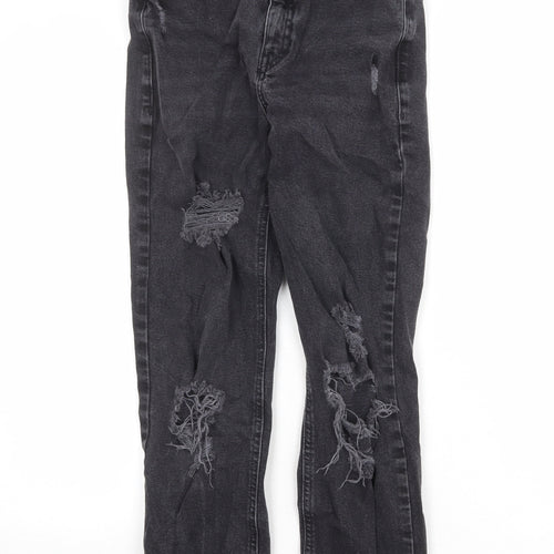 New Look Womens Black Cotton Skinny Jeans Size 10 Regular Zip