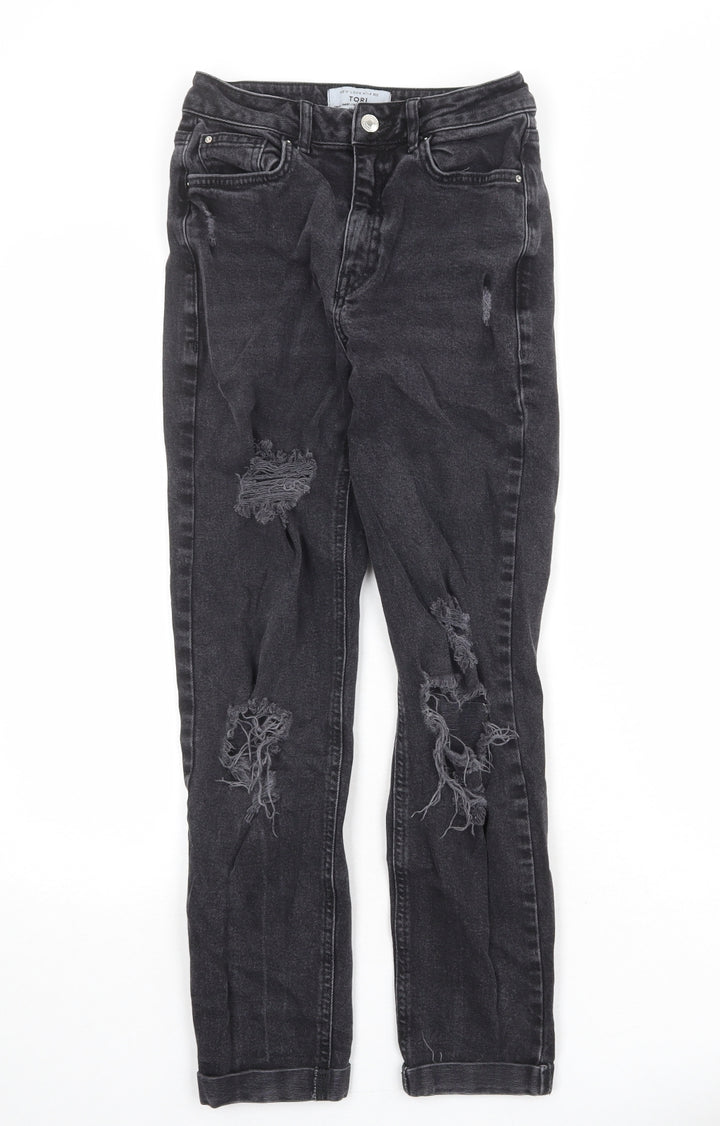 New Look Womens Black Cotton Skinny Jeans Size 10 Regular Zip