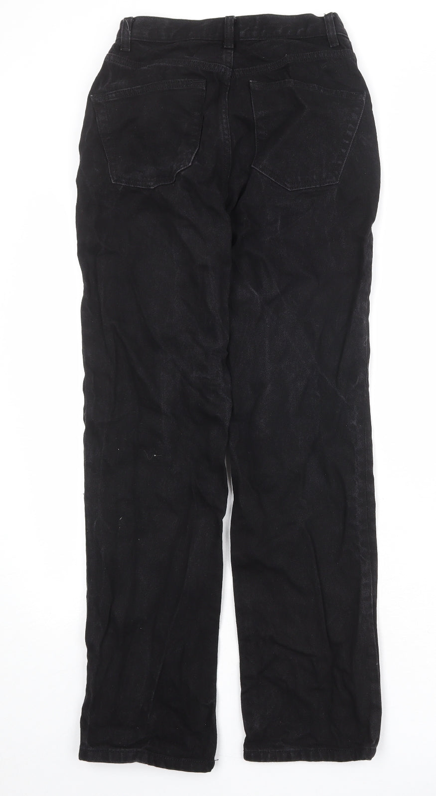 ASOS Mens Black Cotton Straight Jeans Size 25 in Regular Button