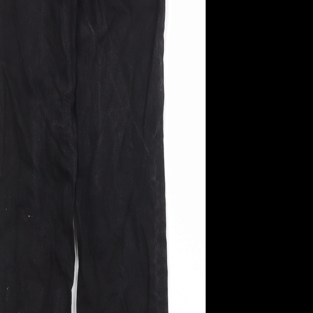 ASOS Mens Black Cotton Straight Jeans Size 25 in Regular Button