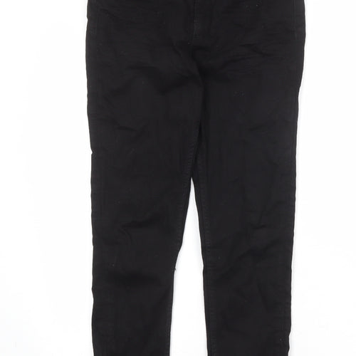 Marks and Spencer Womens Black Cotton Skinny Jeans Size 10 Regular Zip