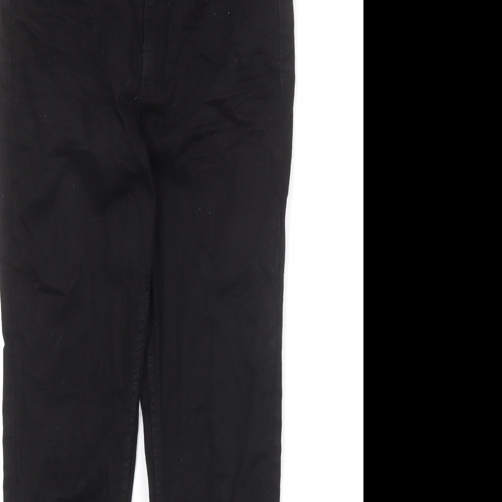 Marks and Spencer Womens Black Cotton Skinny Jeans Size 10 Regular Zip