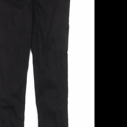 Marks and Spencer Womens Black Cotton Skinny Jeans Size 10 Regular Zip