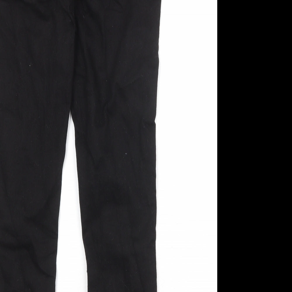 Marks and Spencer Womens Black Cotton Skinny Jeans Size 10 Regular Zip