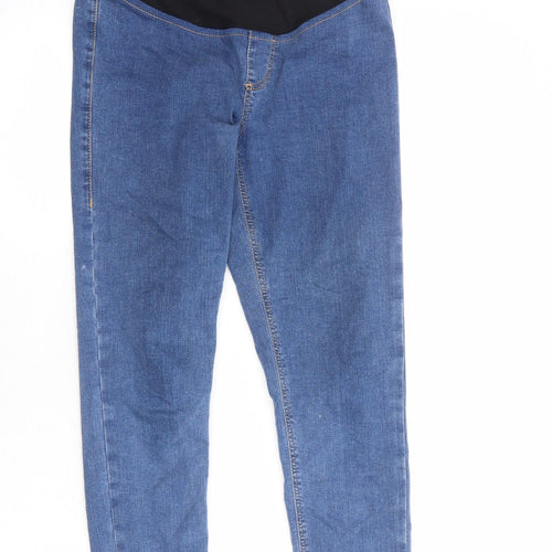 Topshop Womens Blue Cotton Skinny Jeans Size 26 in Regular Zip