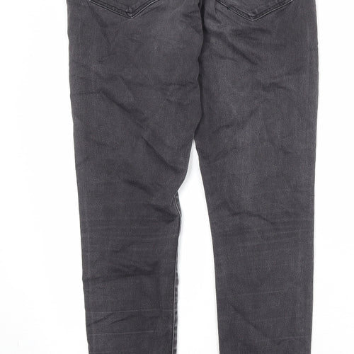 H&M Womens Grey Cotton Skinny Jeans Size 31 in Regular Zip