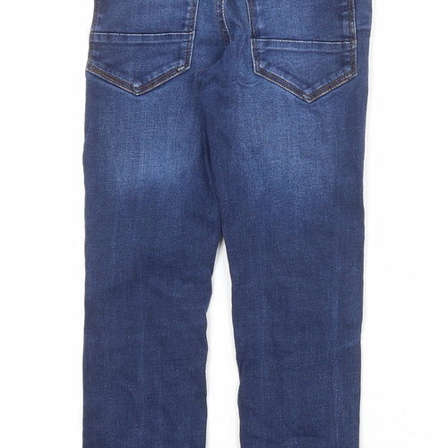 NEXT Boys Blue Cotton Straight Jeans Size 6 Years Regular Zip