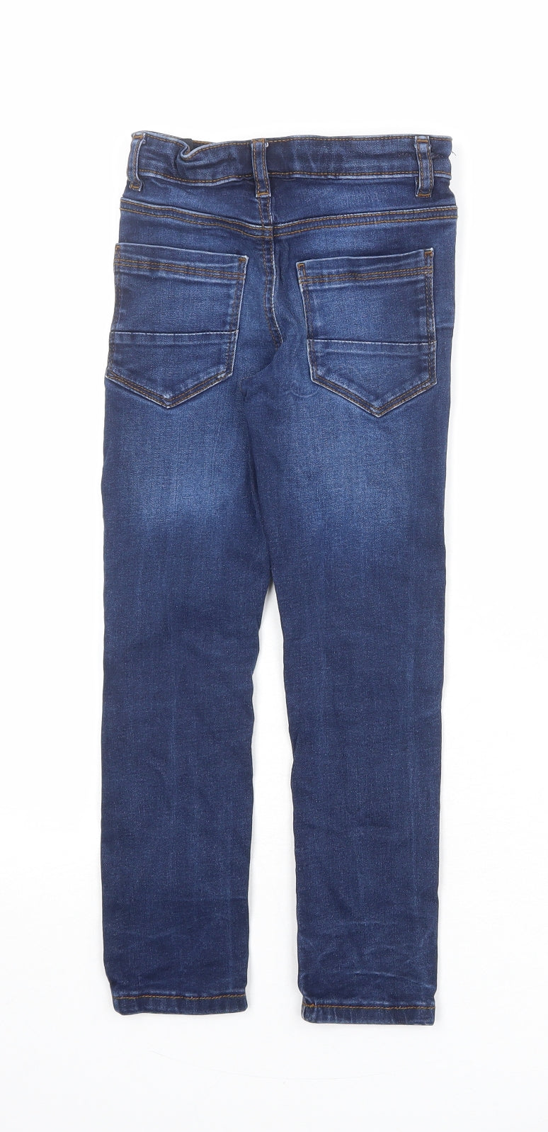 NEXT Boys Blue Cotton Straight Jeans Size 6 Years Regular Zip