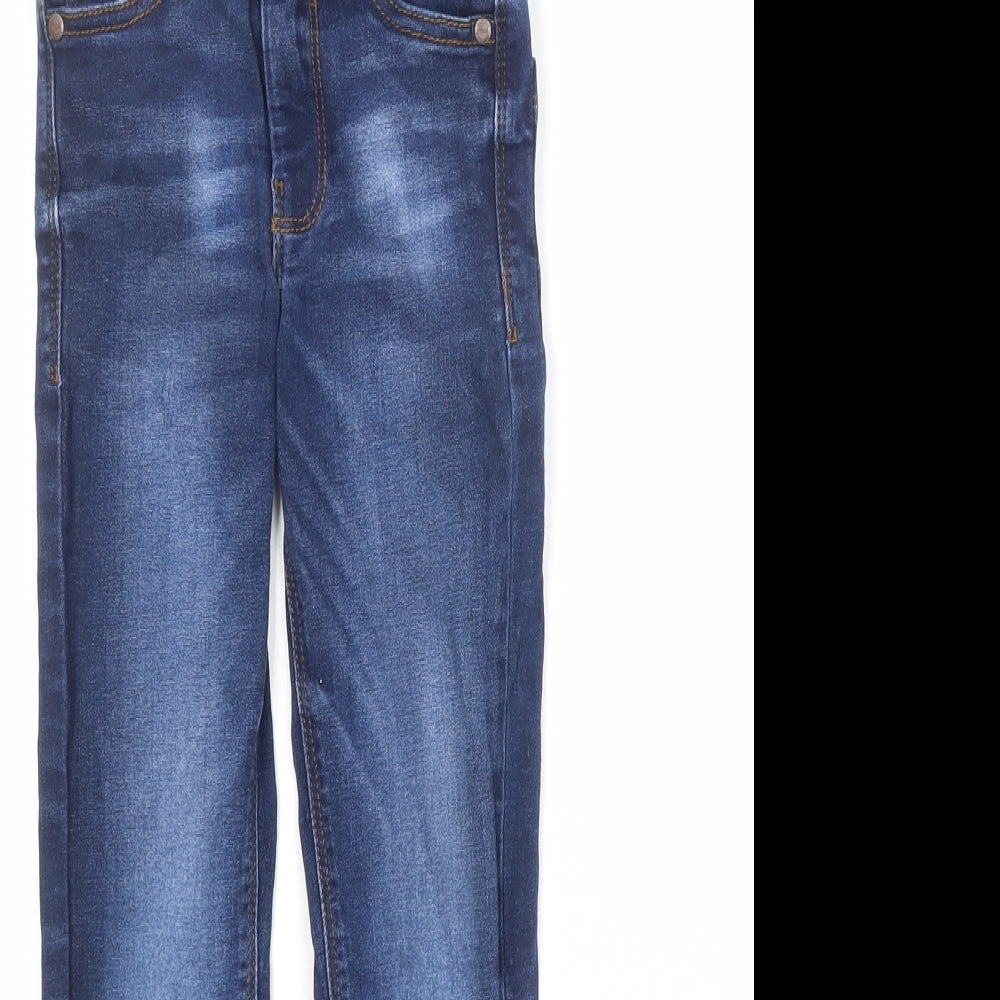 NEXT Boys Blue Cotton Straight Jeans Size 6 Years Regular Zip