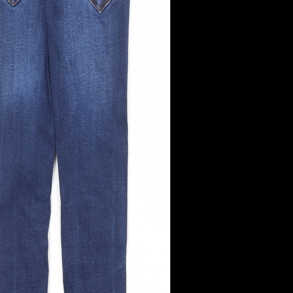 NEXT Boys Blue Cotton Straight Jeans Size 6 Years Regular Zip