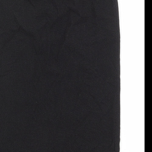 Minuet Womens Black Geometric Polyester A-Line Skirt Size 14 Zip
