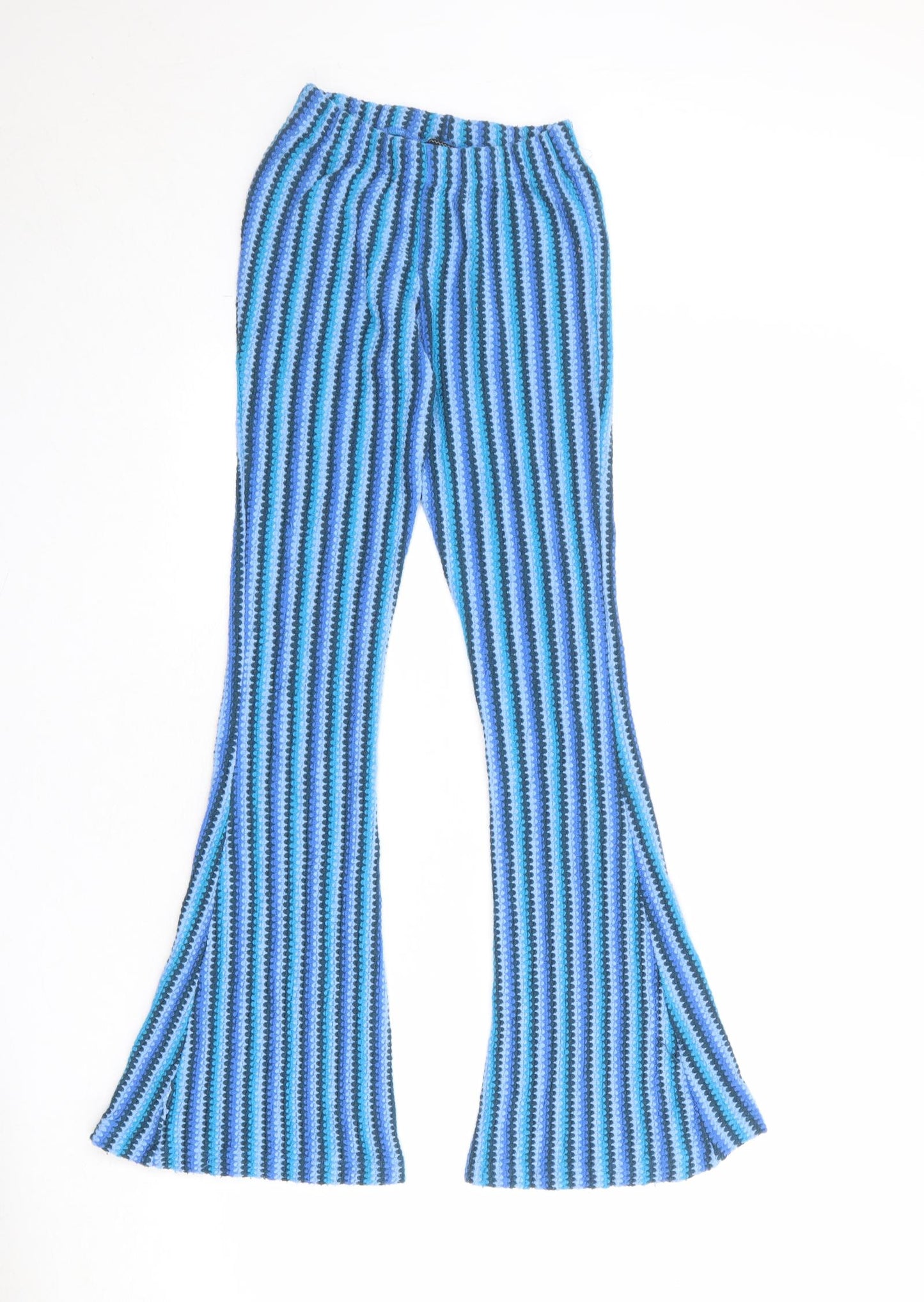 Urban Outfitters Womens Blue Geometric Polyester Jogger Trousers Size XS Regular