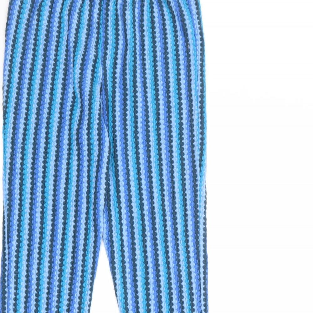 Urban Outfitters Womens Blue Geometric Polyester Jogger Trousers Size XS Regular