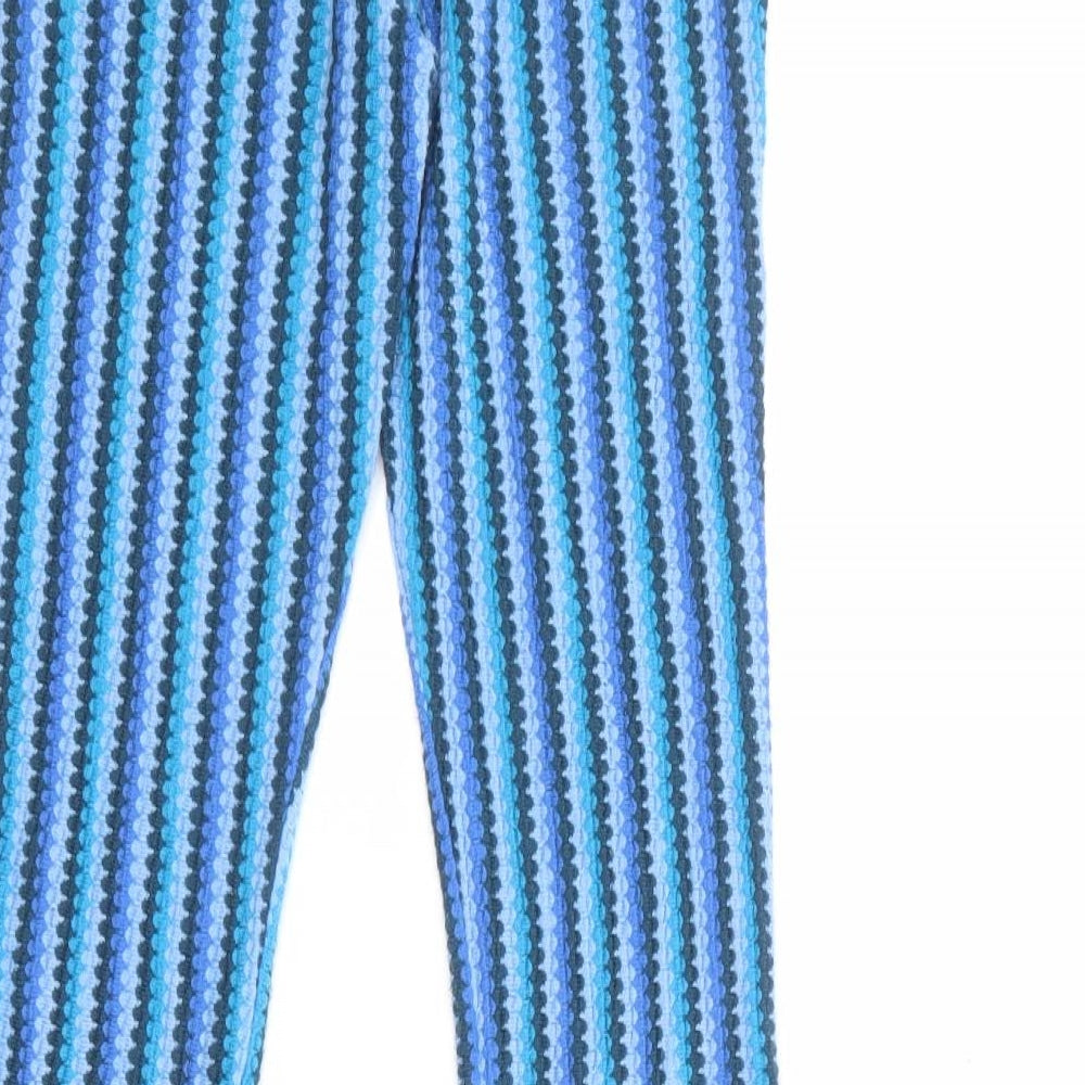 Urban Outfitters Womens Blue Geometric Polyester Jogger Trousers Size XS Regular