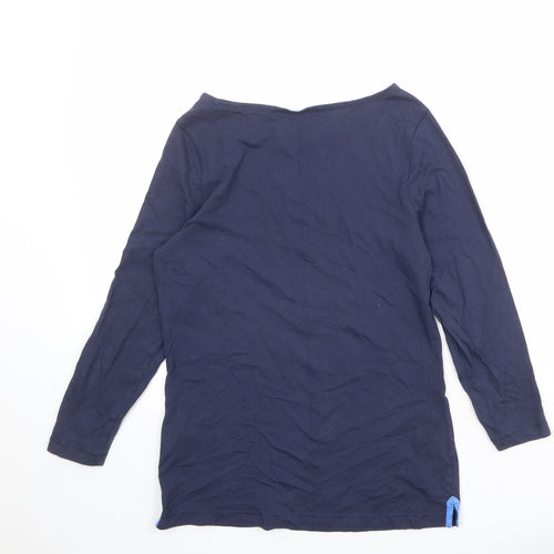 Craghoppers Womens Blue 100% Cotton Basic T-Shirt Size 8 Boat Neck