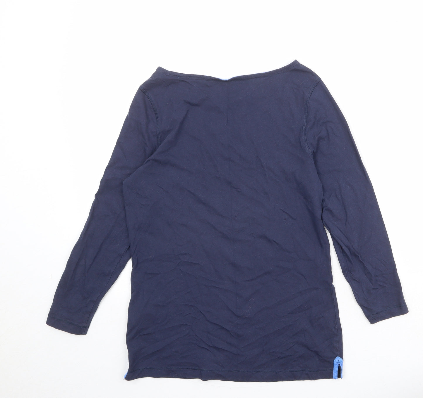 Craghoppers Womens Blue 100% Cotton Basic T-Shirt Size 8 Boat Neck