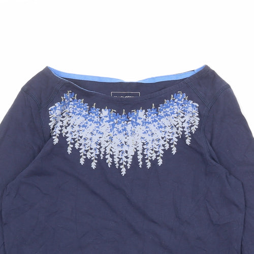 Craghoppers Womens Blue 100% Cotton Basic T-Shirt Size 8 Boat Neck