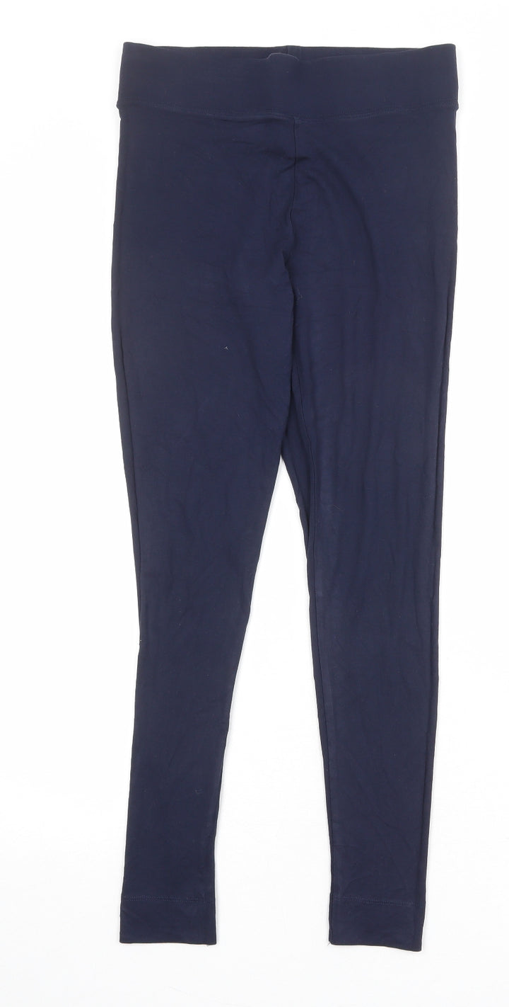 Marks and Spencer Womens Blue Viscose Carrot Leggings Size 10