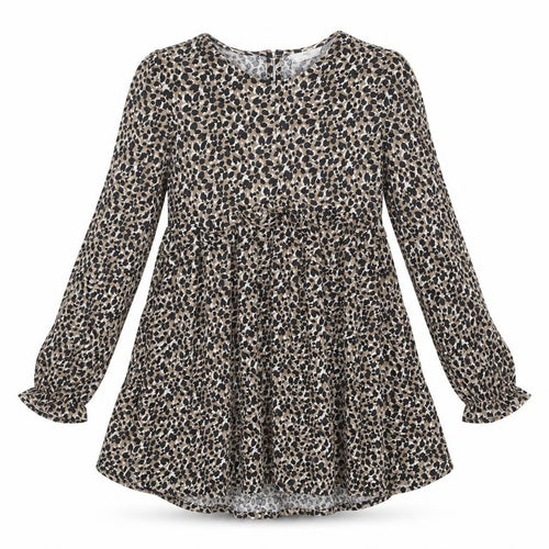 Marks and Spencer Girls Multicoloured Animal Print Viscose A-Line Size 12-13 Years V-Neck Button - Cheetah Print