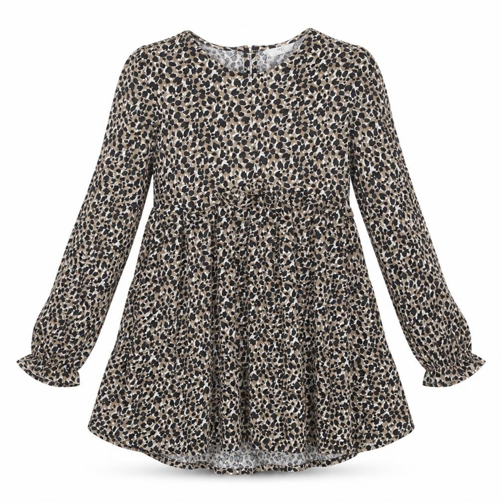 Marks and Spencer Girls Multicoloured Animal Print Viscose A-Line Size 12-13 Years V-Neck Button - Cheetah Print