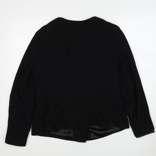 Marks and Spencer Womens Black Jacket Size 14 Zip