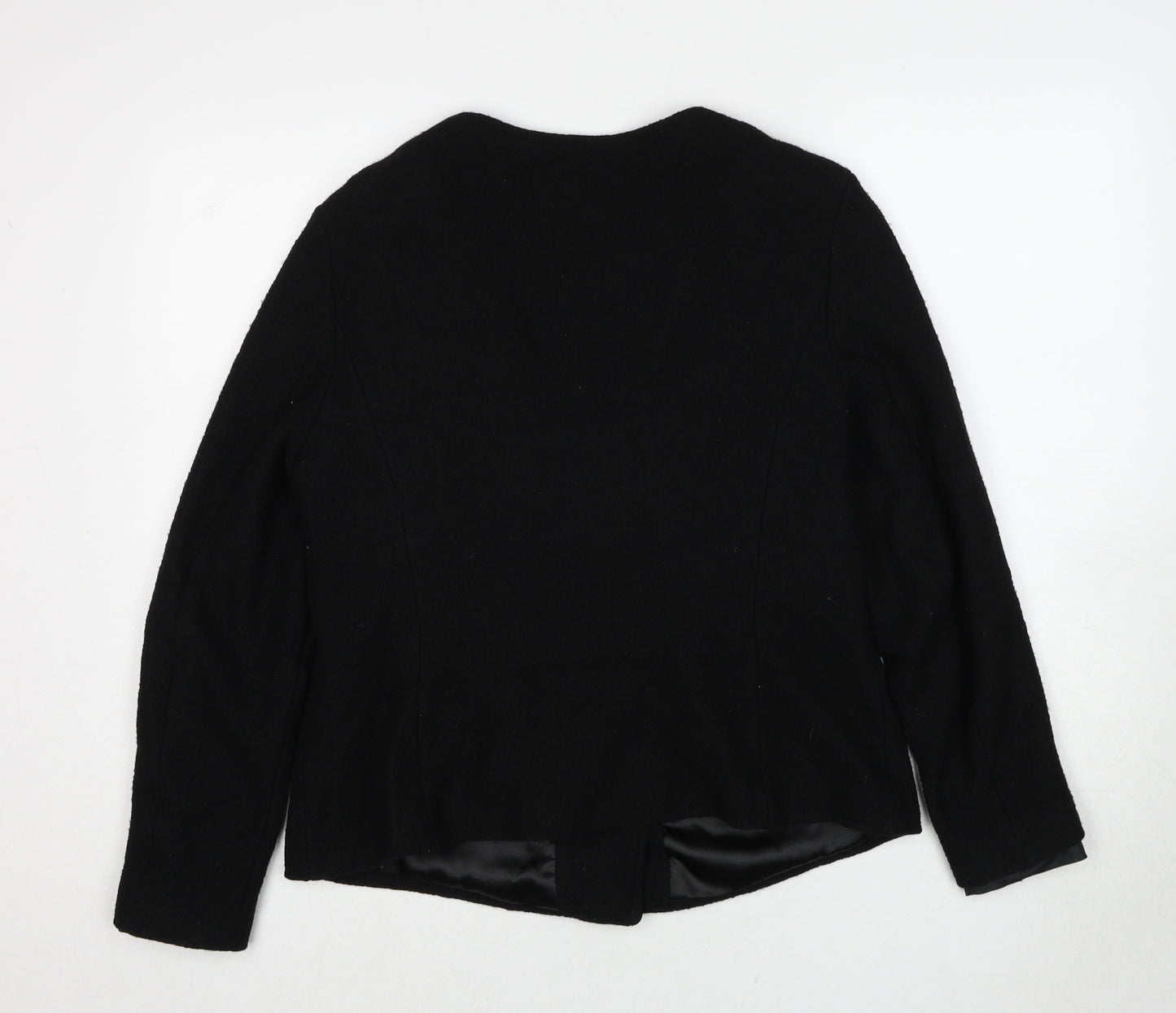 Marks and Spencer Womens Black Jacket Size 14 Zip