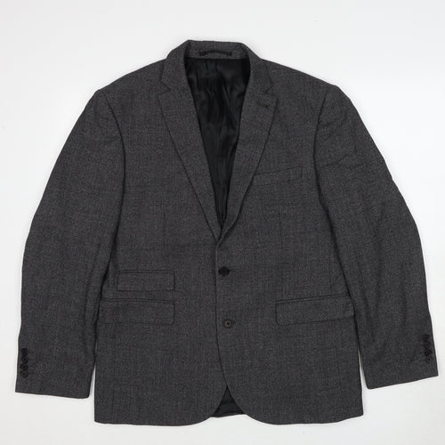 NEXT Mens Grey Wool Jacket Blazer Size 40 Regular
